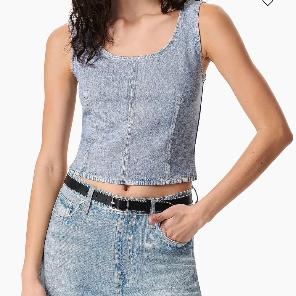 rag & bone Blue Denim Tank Top - Picture 4 of 5